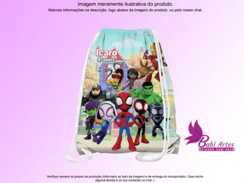 Mochilinha Personalizada Homem Aranha