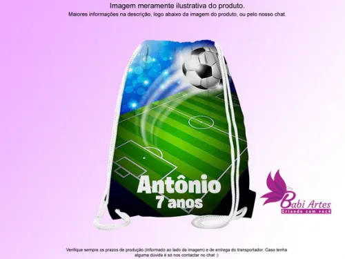 Mochilinha Personalizada Futebol