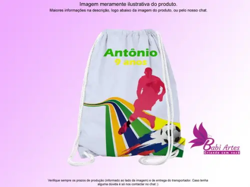 Mochilinha Personalizada Futebol