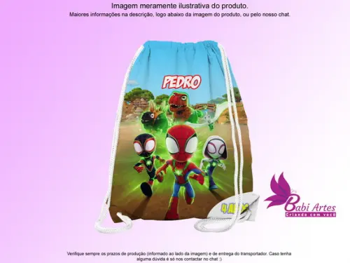 Mochilinha Personalizada Homem Aranha
