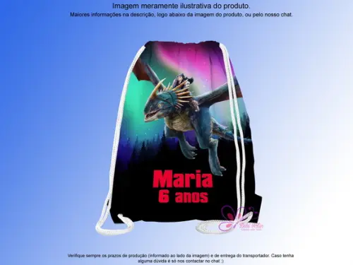 Mochilinha Personalizada Como Treinar Seu Dragão