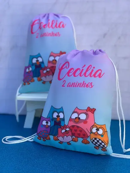 Mochilinha Personalizada Corujinha