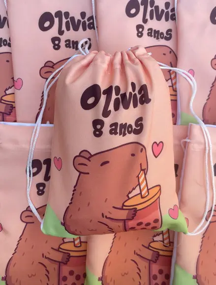 Mochilinha Personalizada Capivara