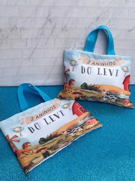 Sacolinha Ecobag Personalizada 28x19cm Animais