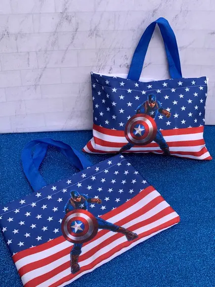 Sacolinha Ecobag Personalizada Capitão América
