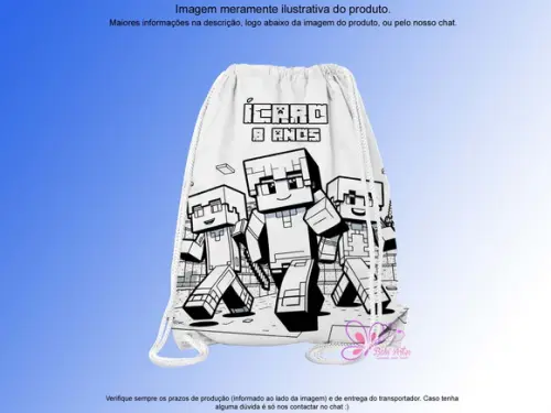 Mochilinha Personalizada Minecraft