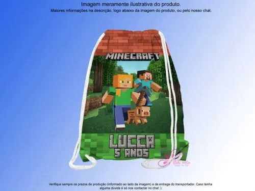 Mochilinha Personalizada Minecraft