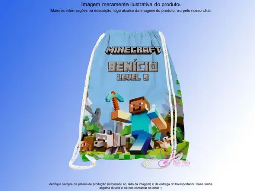 Mochilinha Personalizada Minecraft