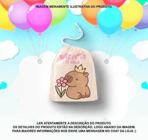 Saquinho Surpresa Personalizado Capivara