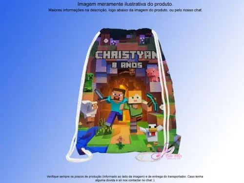 Mochilinha Personalizada Minecraft