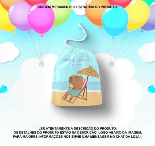 Saquinho Surpresa Personalizado Capivara