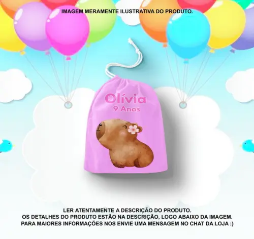 Saquinho Surpresa Personalizado Capivara