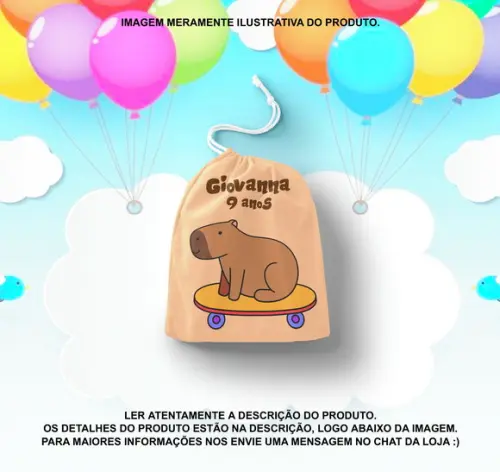 Saquinho Surpresa Personalizado Capivara