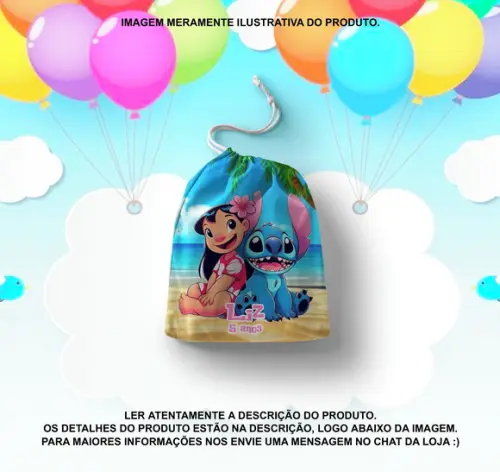 Saquinho Surpresa Personalizado Stitch