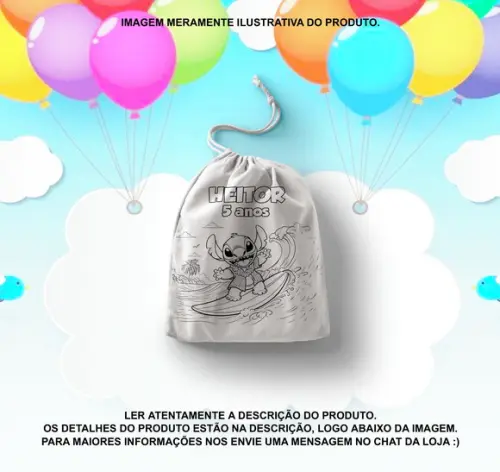 Saquinho Surpresa Personalizado Stitch