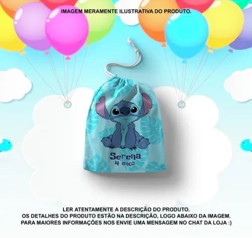 Saquinho Surpresa Personalizado Stitch