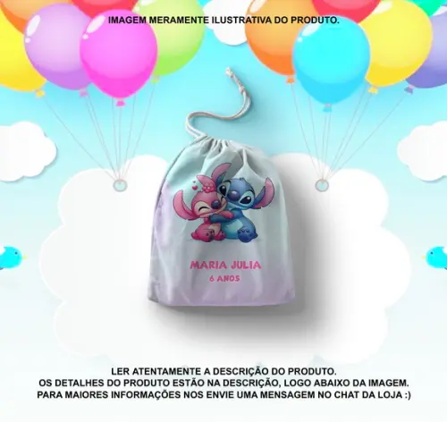 Saquinho Surpresa Personalizado Stitch