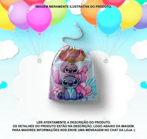 Saquinho Surpresa Personalizado Stitch