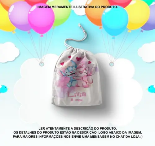 Saquinho Surpresa Personalizado Stitch