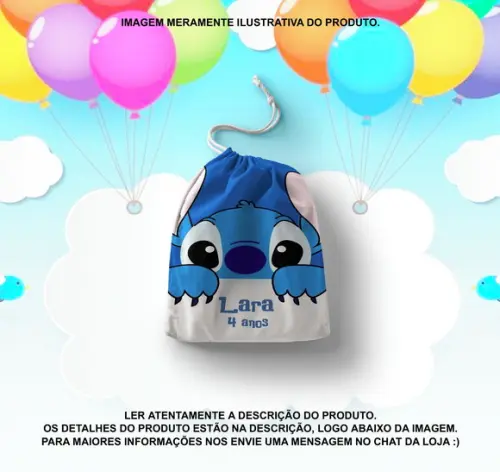 Saquinho Surpresa Personalizado Stitch