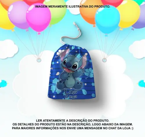Saquinho Surpresa Personalizado Stitch