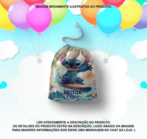 Saquinho Surpresa Personalizado Stitch