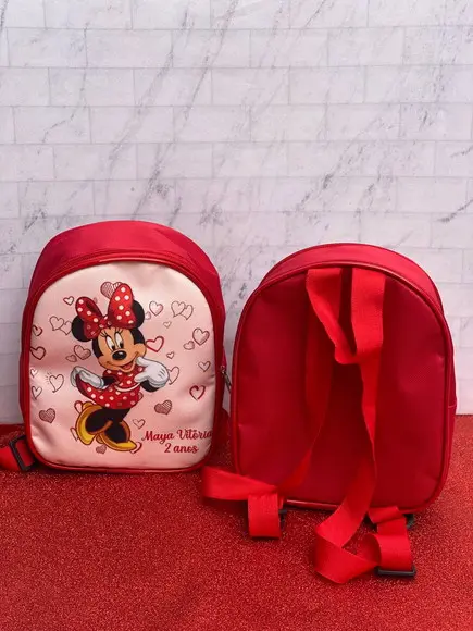 Mochila de Costas Infantil Personalizada Minie