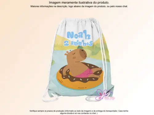 Mochilinha Personalizada Capivara