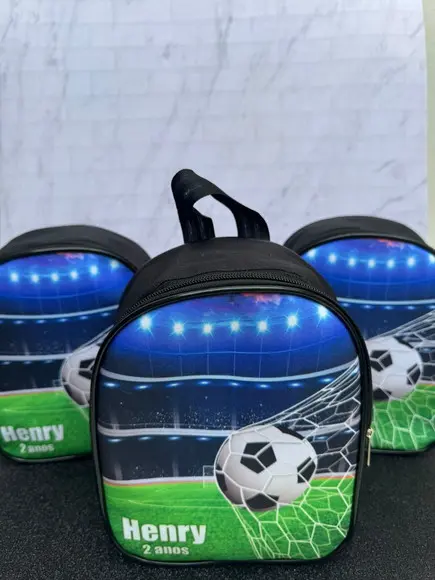 Mochila de Costas Infantil Personalizada Futebol