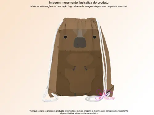 Mochilinha Personalizada Capivara