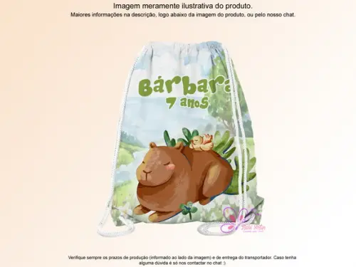 Mochilinha Personalizada Capivara