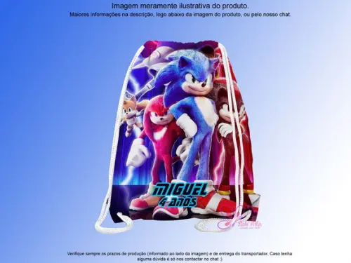 Mochilinha Personalizada Sonic