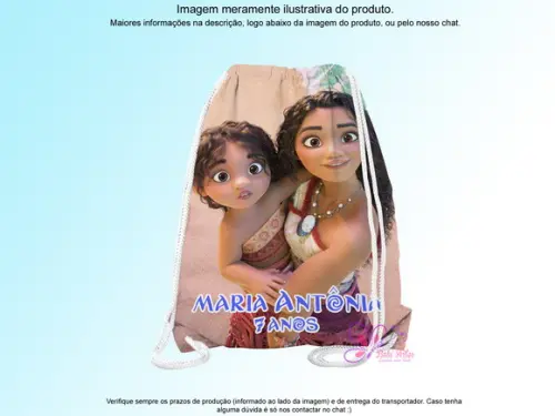 Mochilinha Personalizada Moana 2