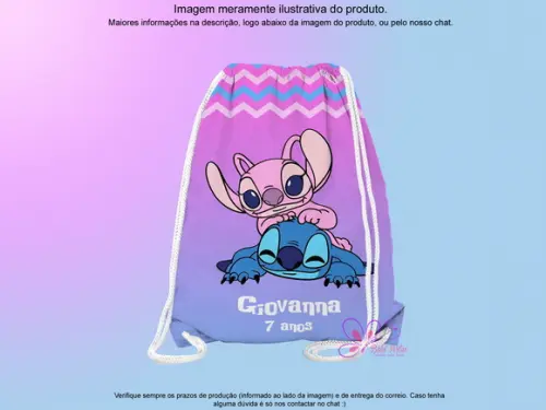 Mochilinha Personalizada Stitch