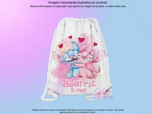 Mochilinha Personalizada Stitch