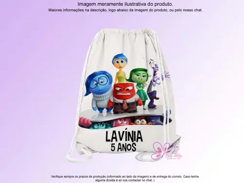 Mochilinha Personalizada Divertidamente