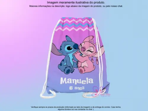Mochilinha Personalizada Stitch