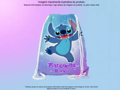 Mochilinha Personalizada Stitch