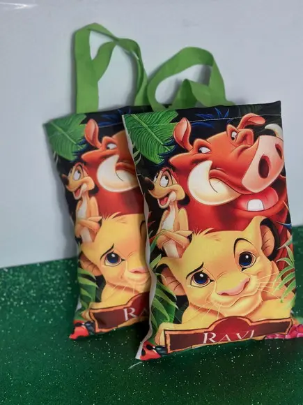 Sacolinhas Ecobag Personalizadas o Rei Leão