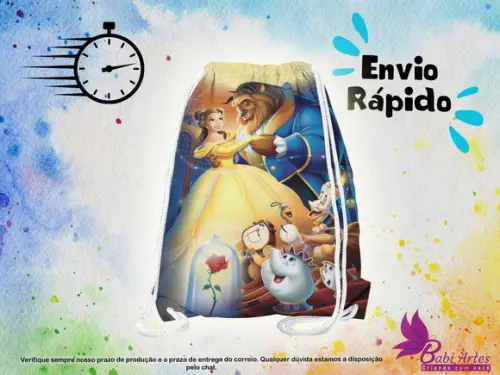 Mochilinha a Bela e a Fera ( Envio + Rápido )