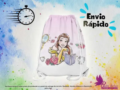 Mochilinha a Bela e a Fera ( Envio + Rápido )