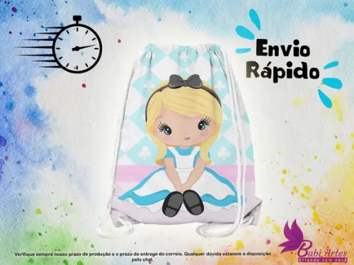 Mochilinha Alice no Pais das Maravilhas ( Envio + Rápido )