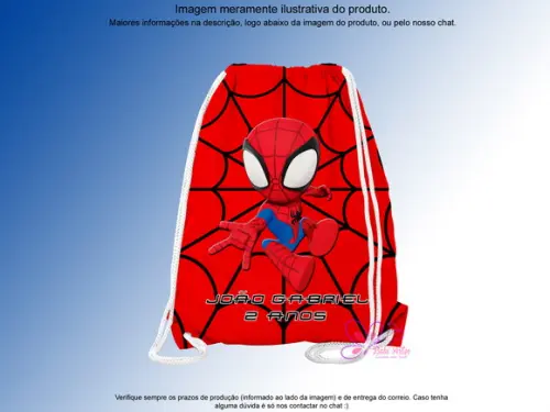 Mochilinha Personalizada Homen Aranha Cute