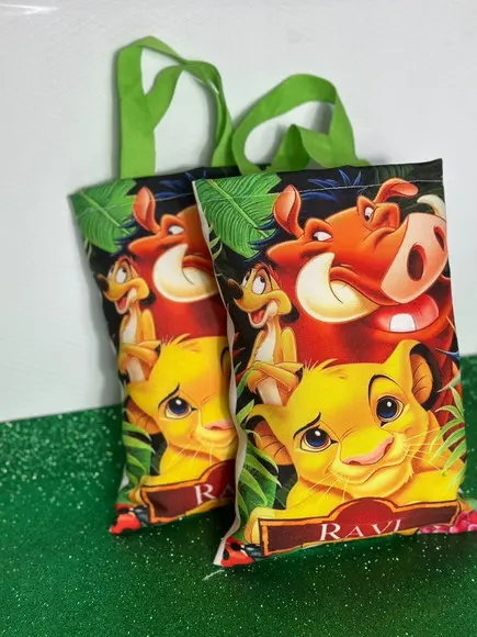 Sacolinhas Ecobag Personalizadas 19x28cm o Rei Leão