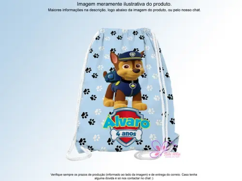 Mochilinha Personalizada Patrulha Canina