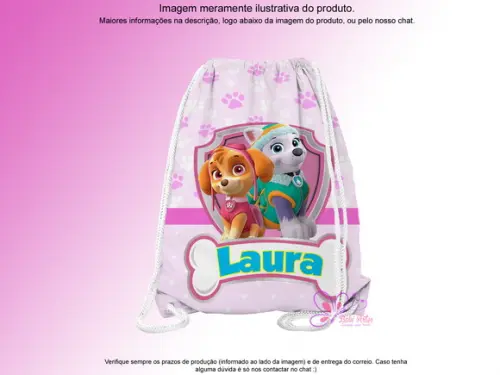 Mochilinha Personalizada Patrulha Canina