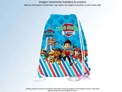Mochilinha Personalizada Patrulha Canina