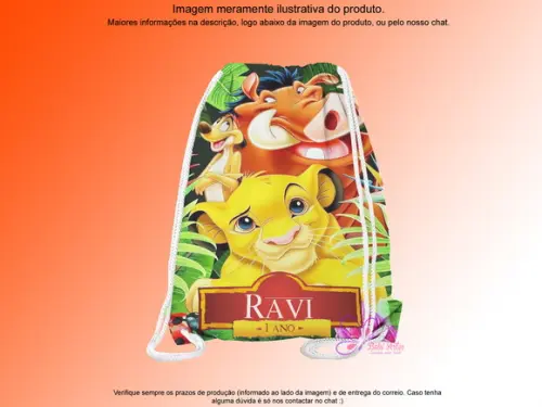 Mochilinha Personalizada o Rei Leão