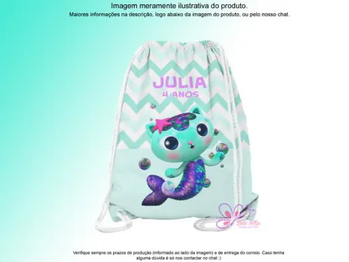 Mochilinha Personalizada a Casa Mágica da Gabby