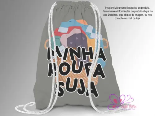 Mochila Saco Personalizada 25x35cm Roupa Suja